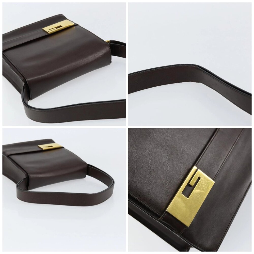 GUCCI Shoulder Bag Leather Brown Gold 001 1274 1874 Auth am9820 - Picture 16 of 16
